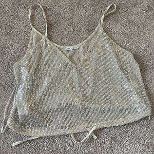 Zara sequin tank top